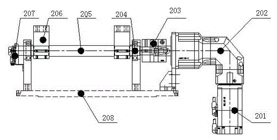 A glass vertical transfer to horizontal transfer device