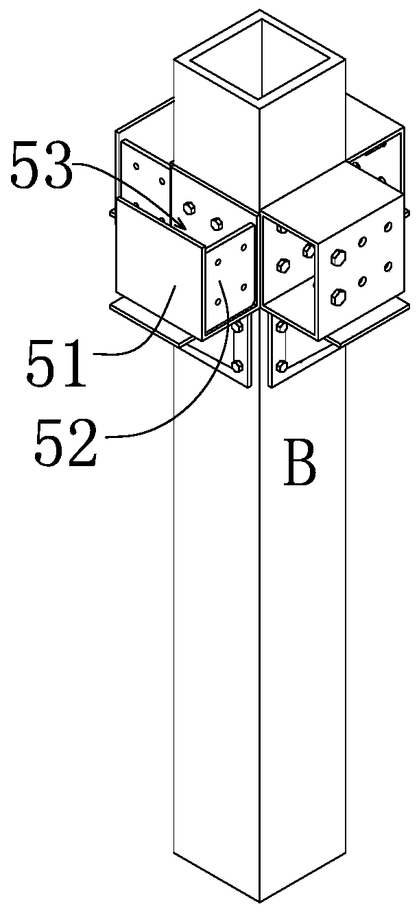 Steel structure assembling system for fabricated building and construction method