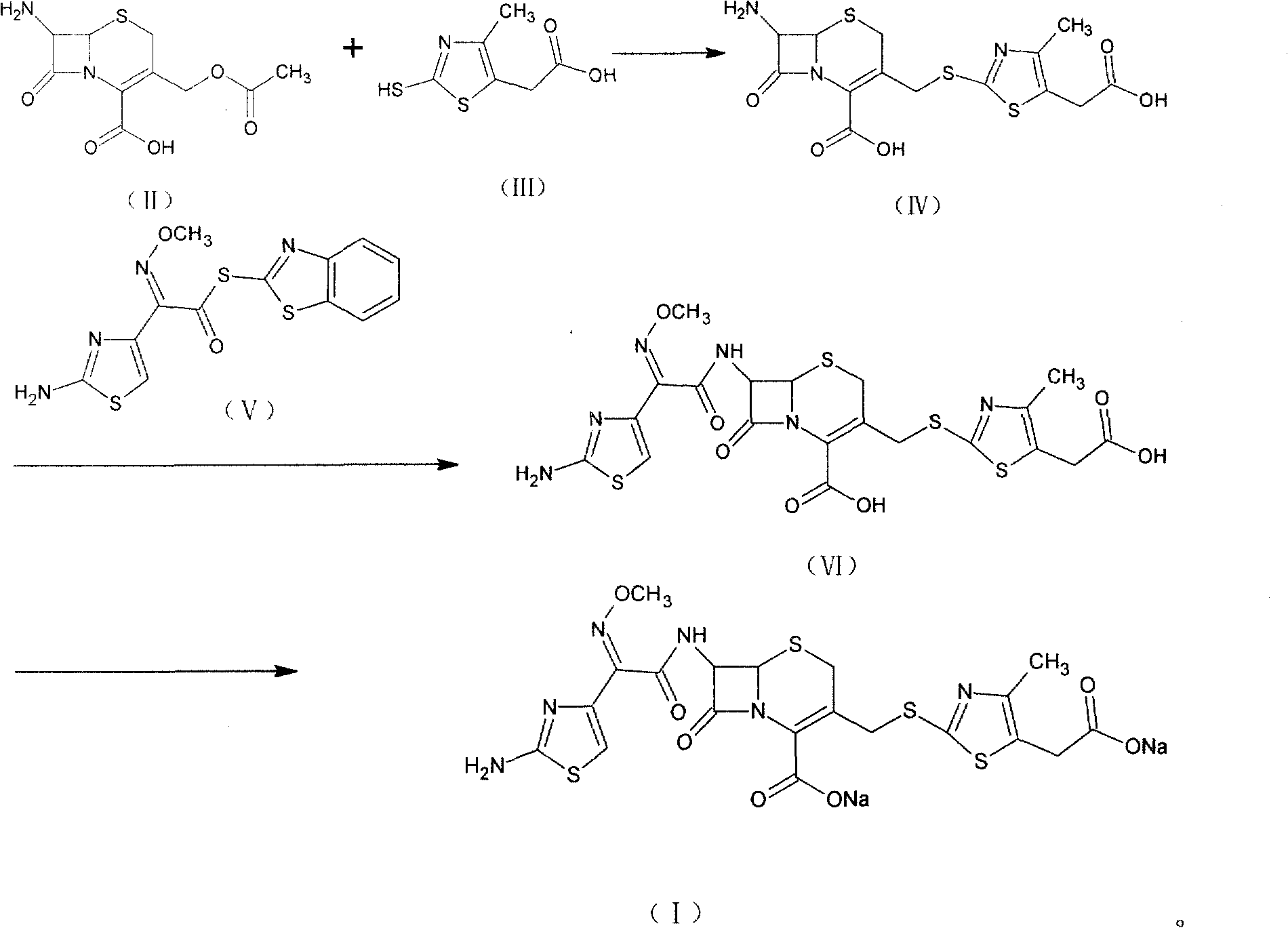 Method for preparing cefodizime sodium