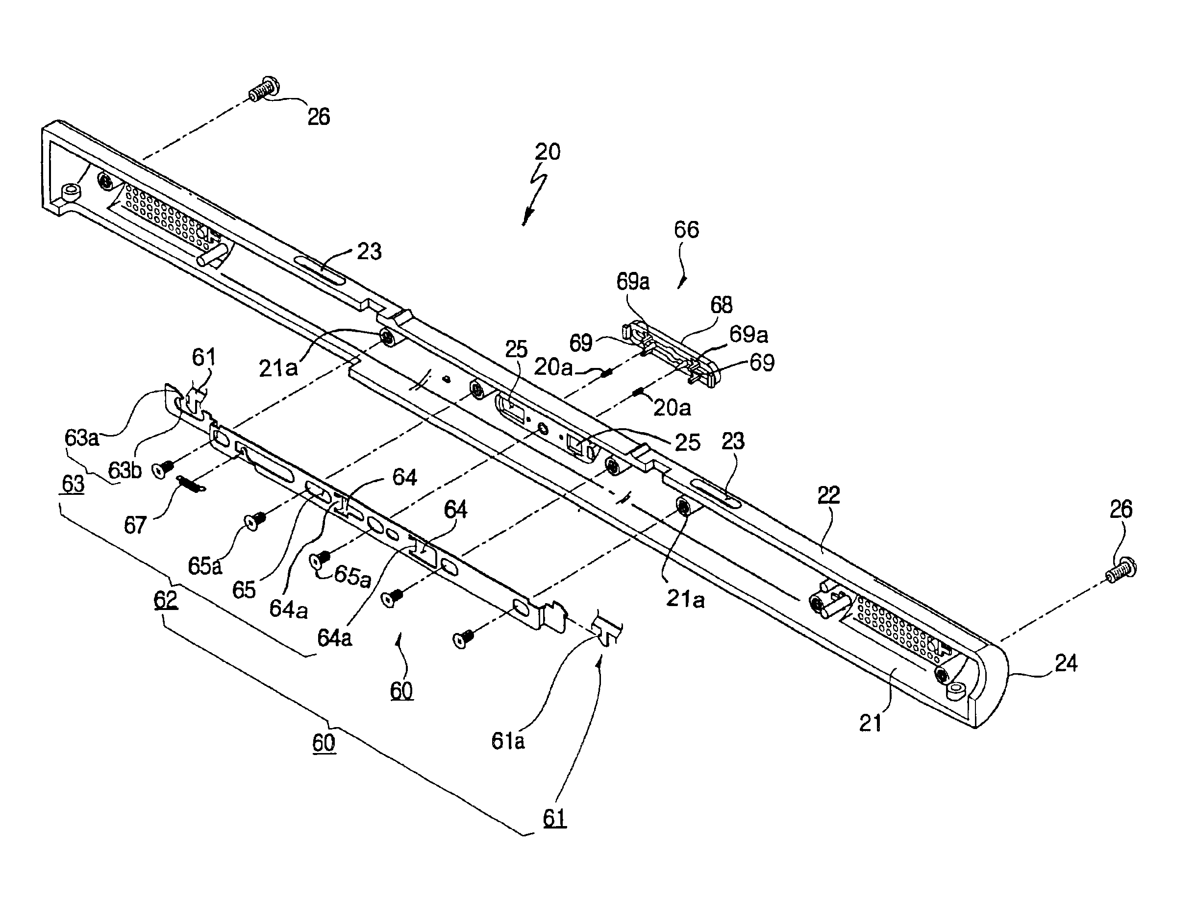 Portable computer having a latch apparatus