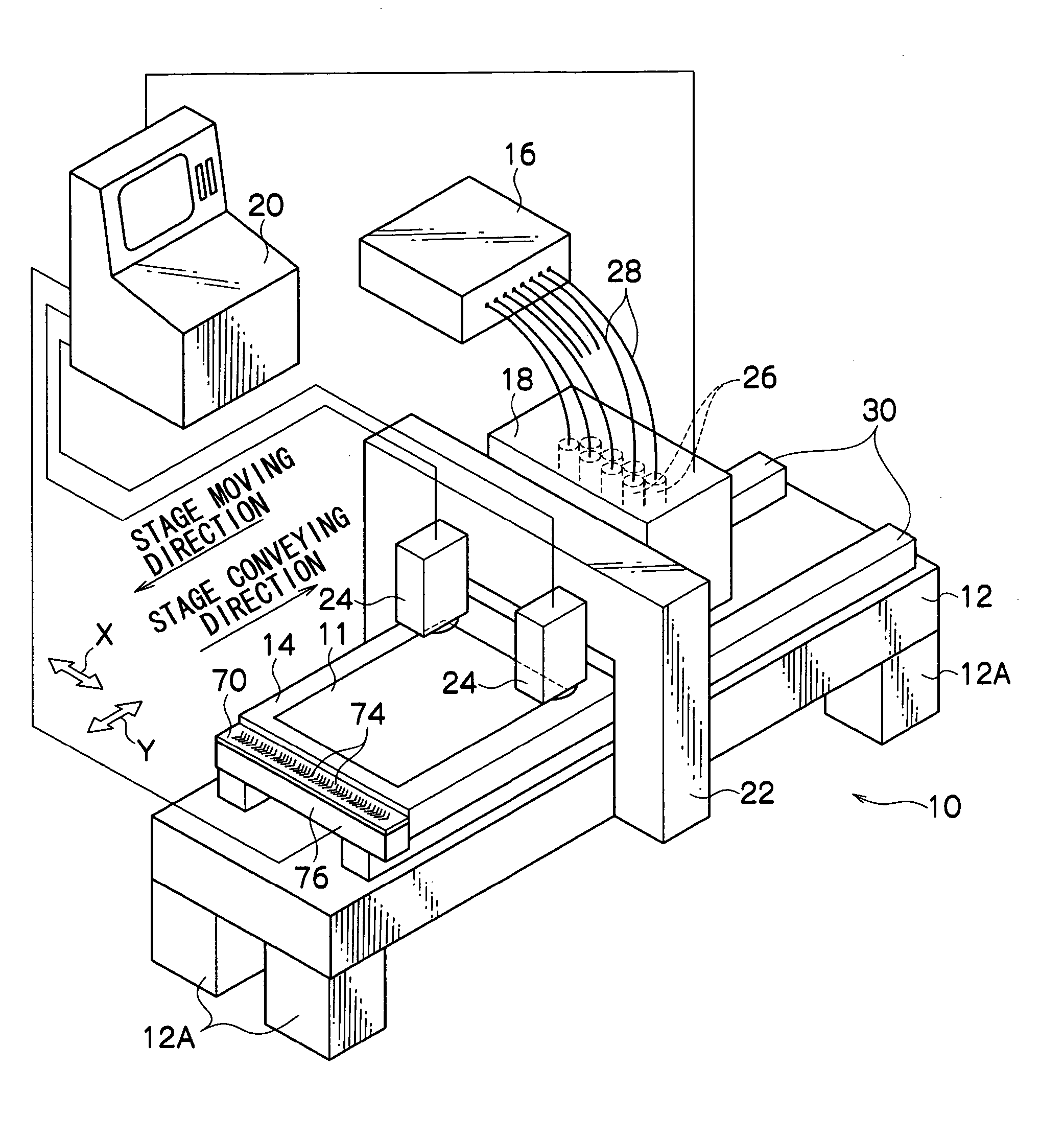 Multi beam exposing device and exposing method using the same