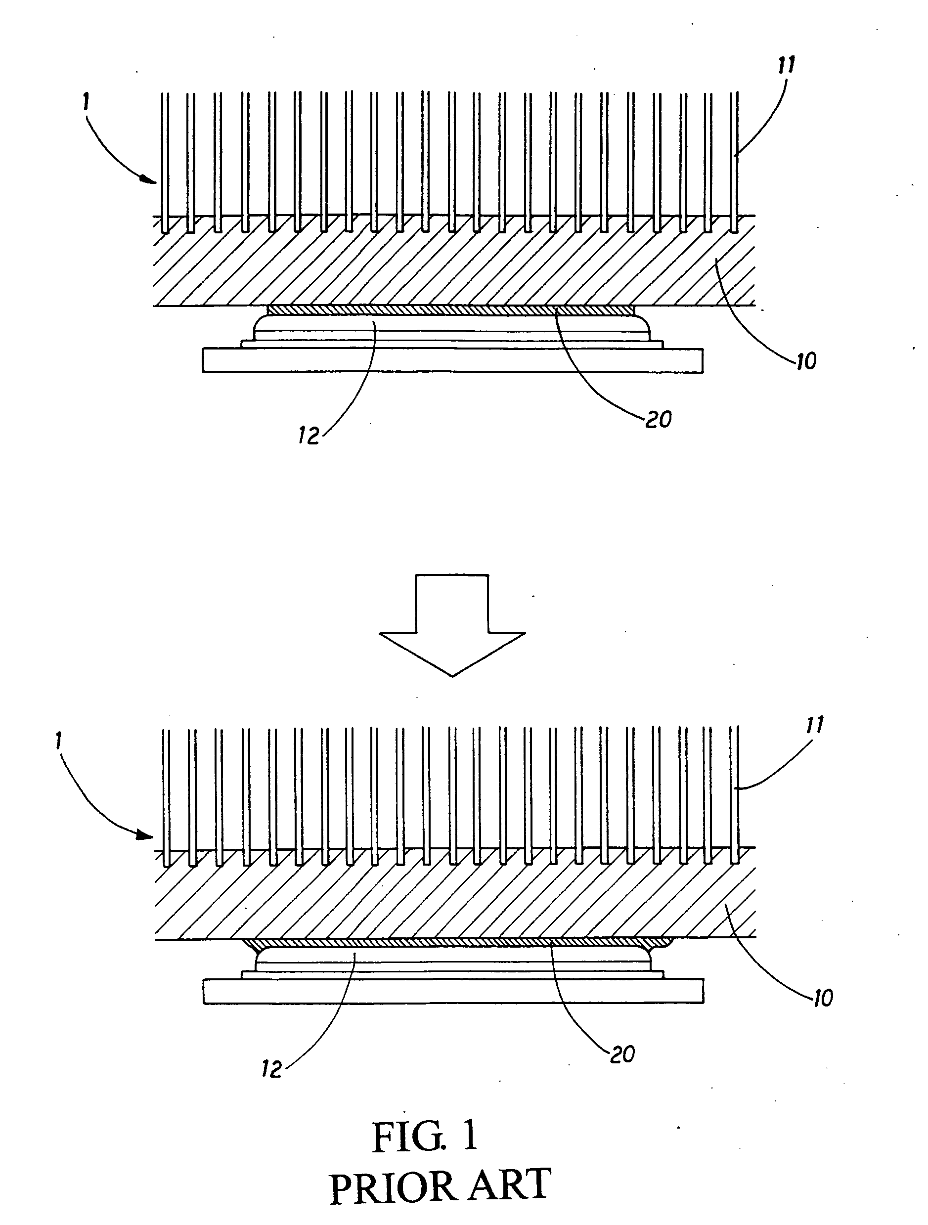 Heat dissipating device holder structure with a thin film thermal conducting medium coating