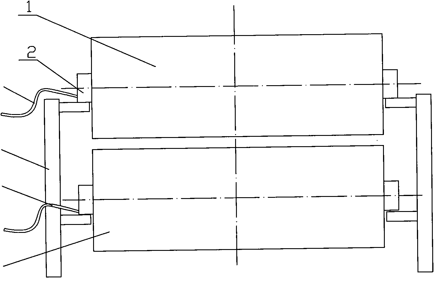 Extrusion device for rigid polyvinyl chloride sheets used for packaging