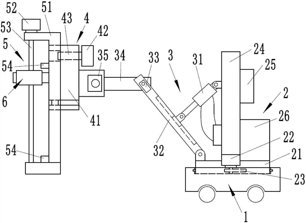 Special spray mechanical arm of robot