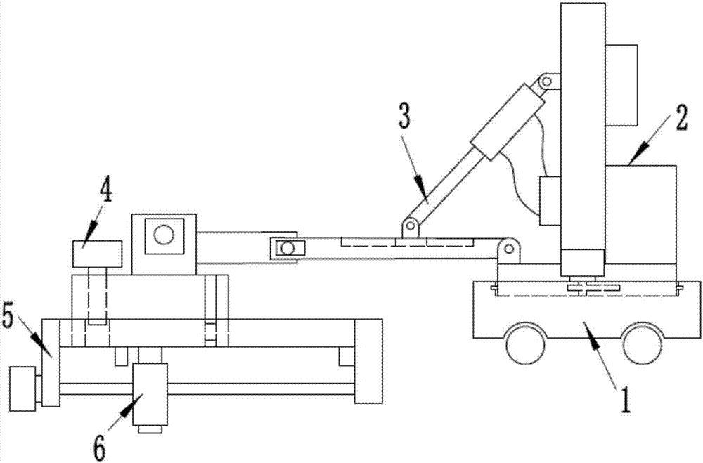 Special spray mechanical arm of robot