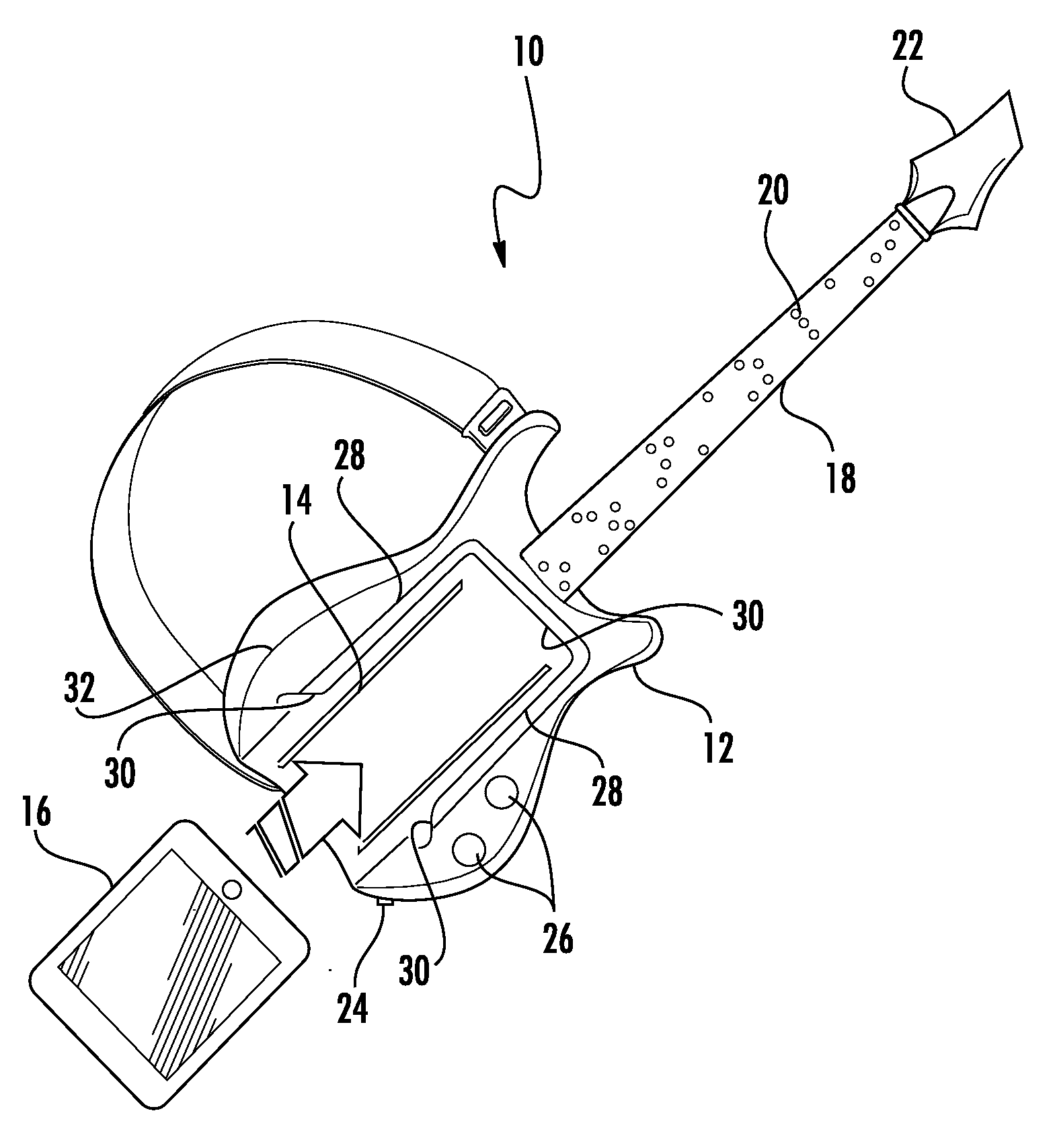 Tablet computer guitar controler