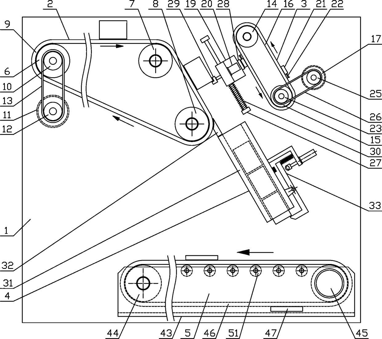 Conveying and overturning mechanism for square tanks