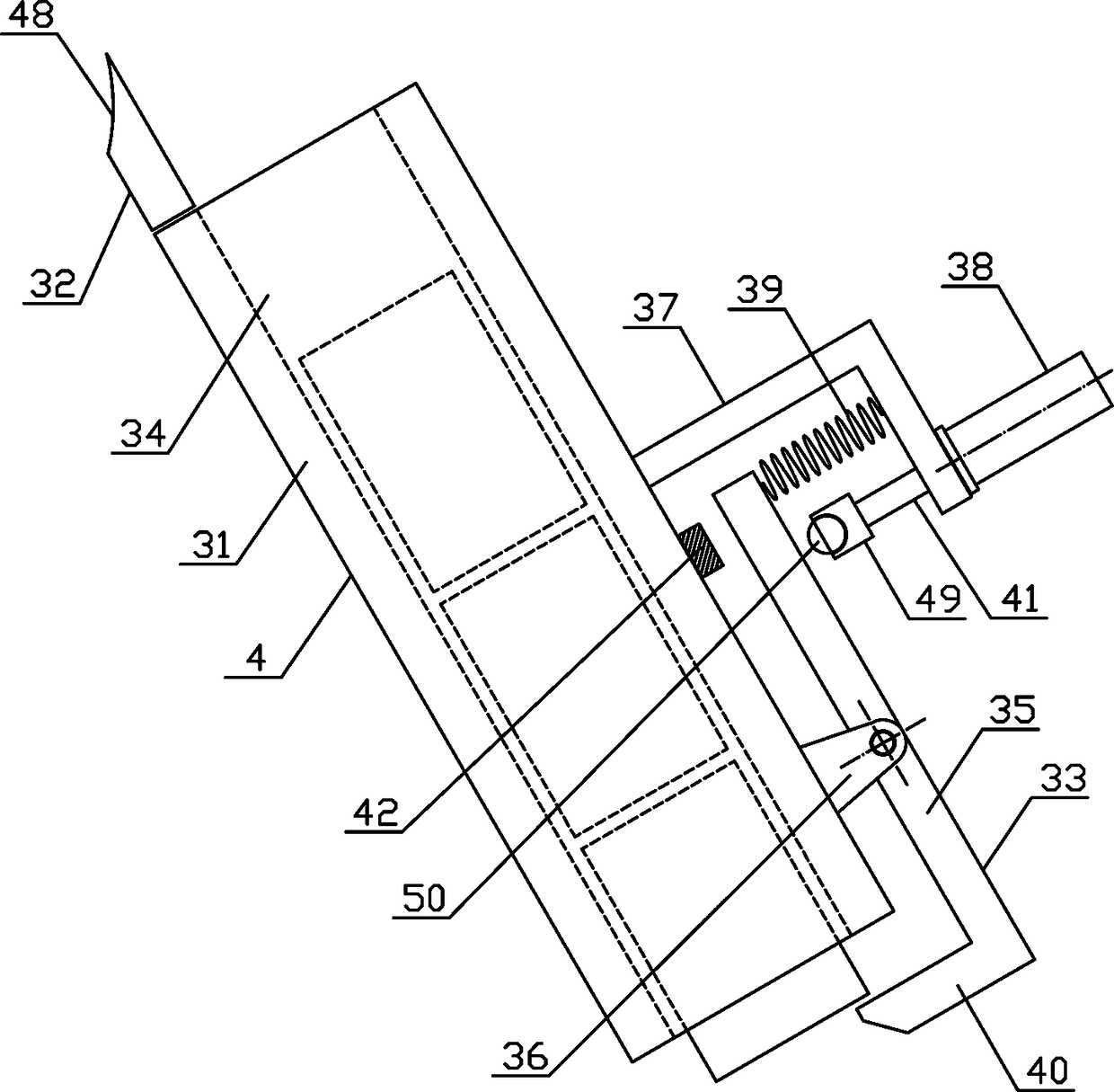 Conveying and overturning mechanism for square tanks