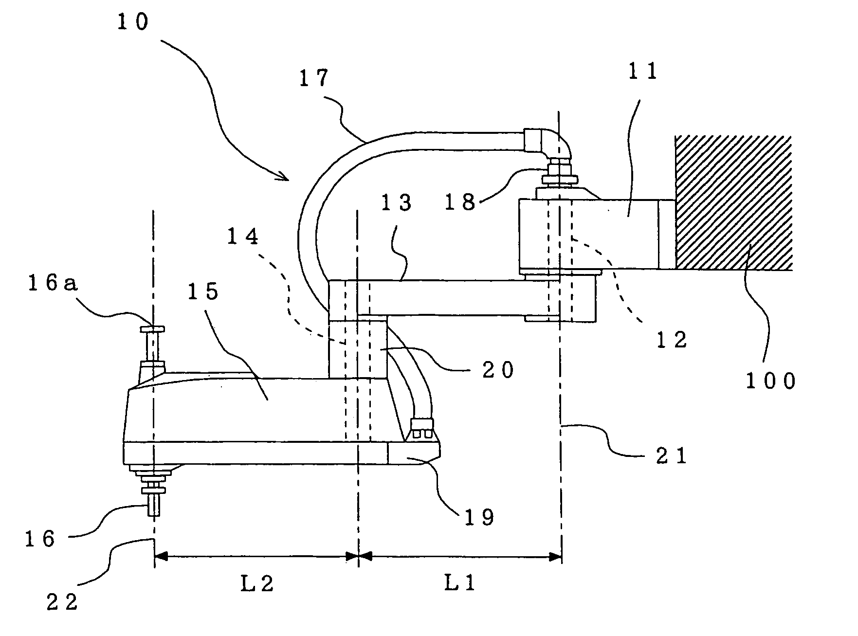 Horizontal multiple articulation type robot