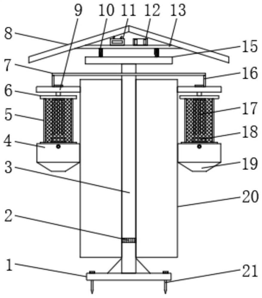 Energy-saving and environment-friendly mosquito trapping device and using method thereof