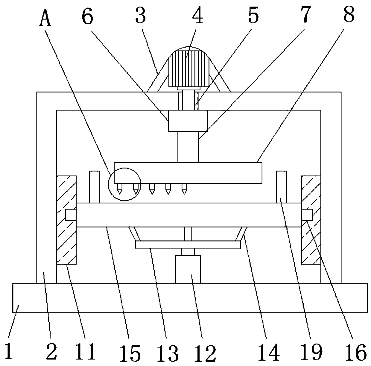 Primary smashing equipment for fiber cloth for glass fiber powder production