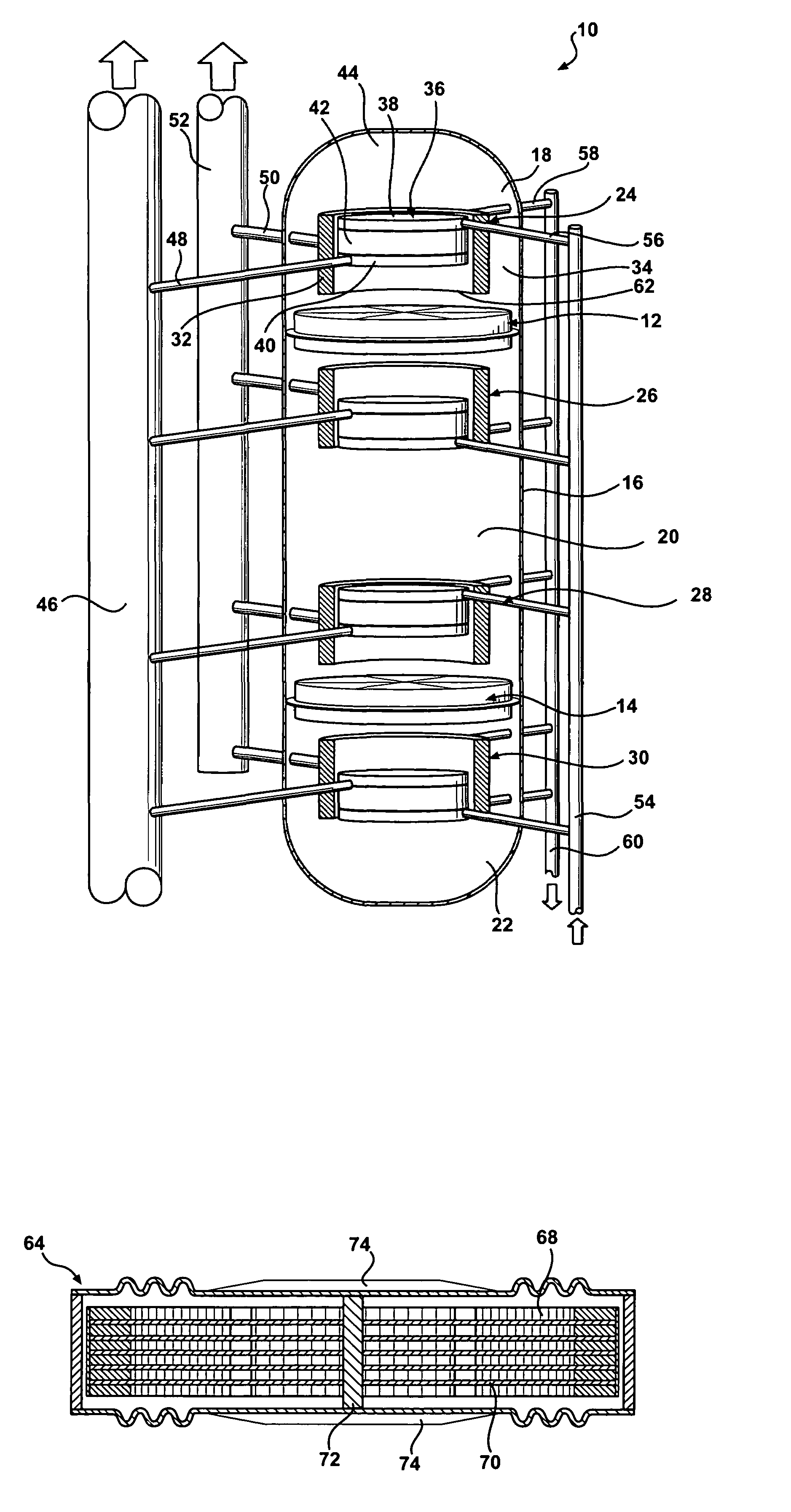 Thermoacoustic piezoelectric generator