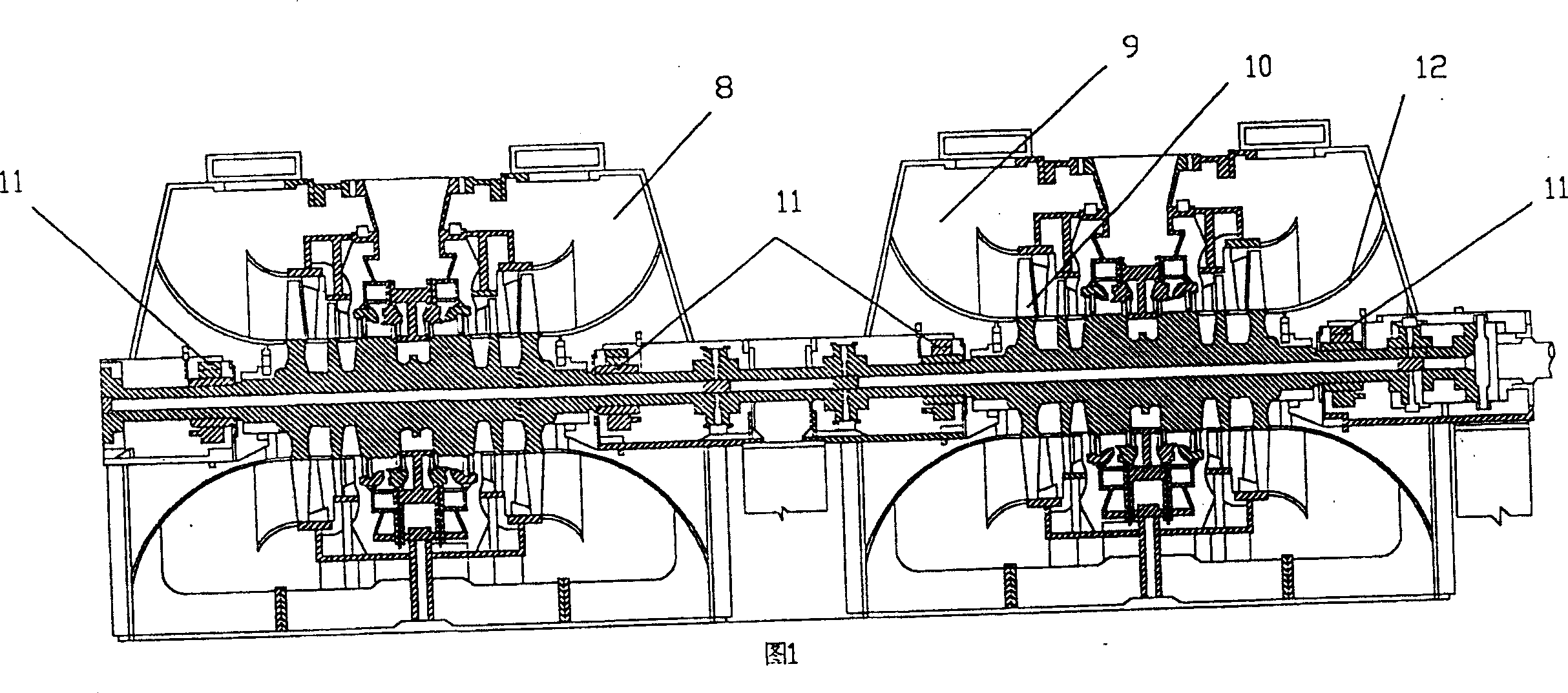 Supercritical air cooling steam turbine