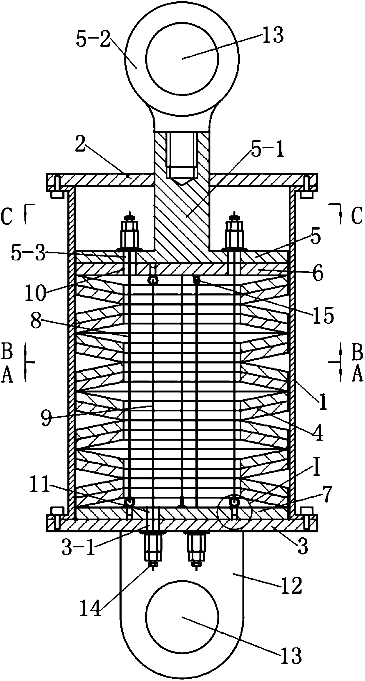 An early disc spring damper with adjustable stiffness