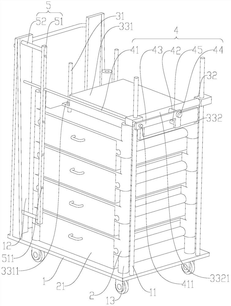 Tool box trolley for civil construction