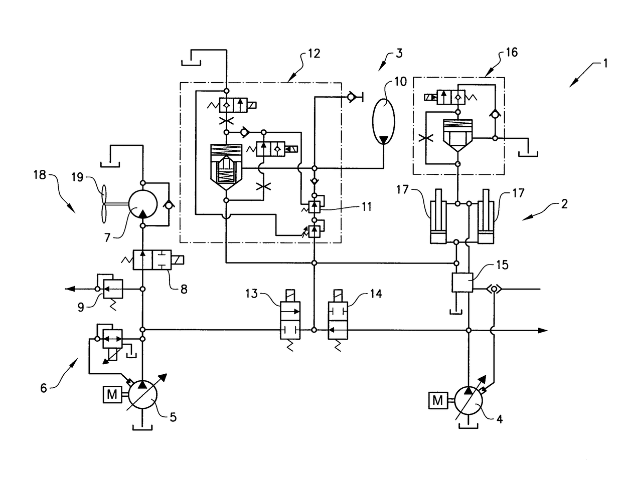 Arrangement for charging an accumulator