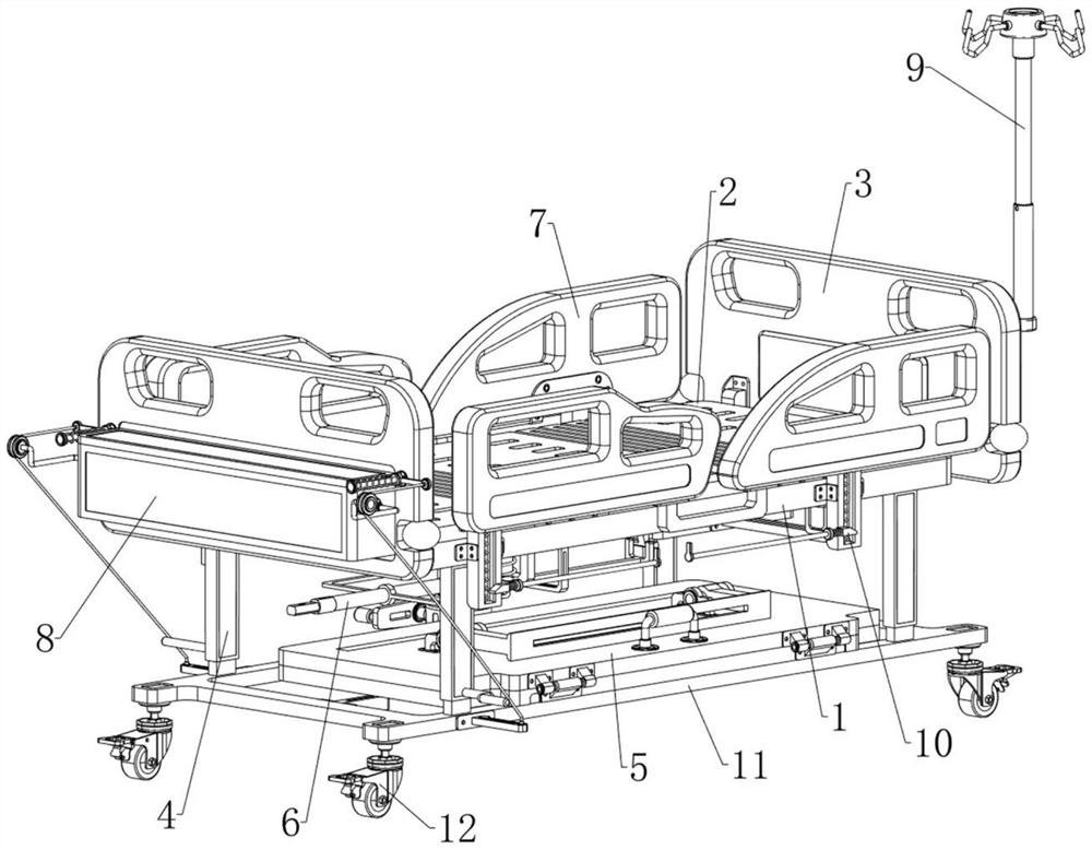 Multifunctional extracardiac intensive care nursing sickbed