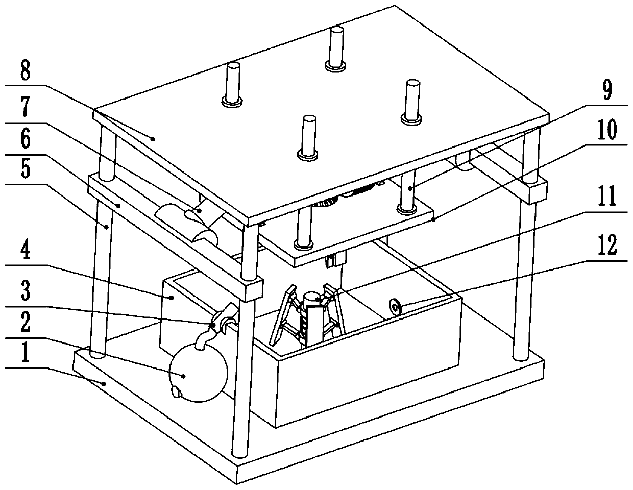 Beaker cleaning and drying integrated device