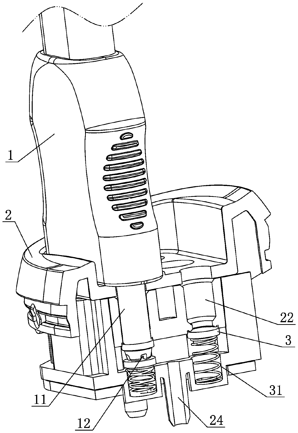 One-way self-closing communicating vessel