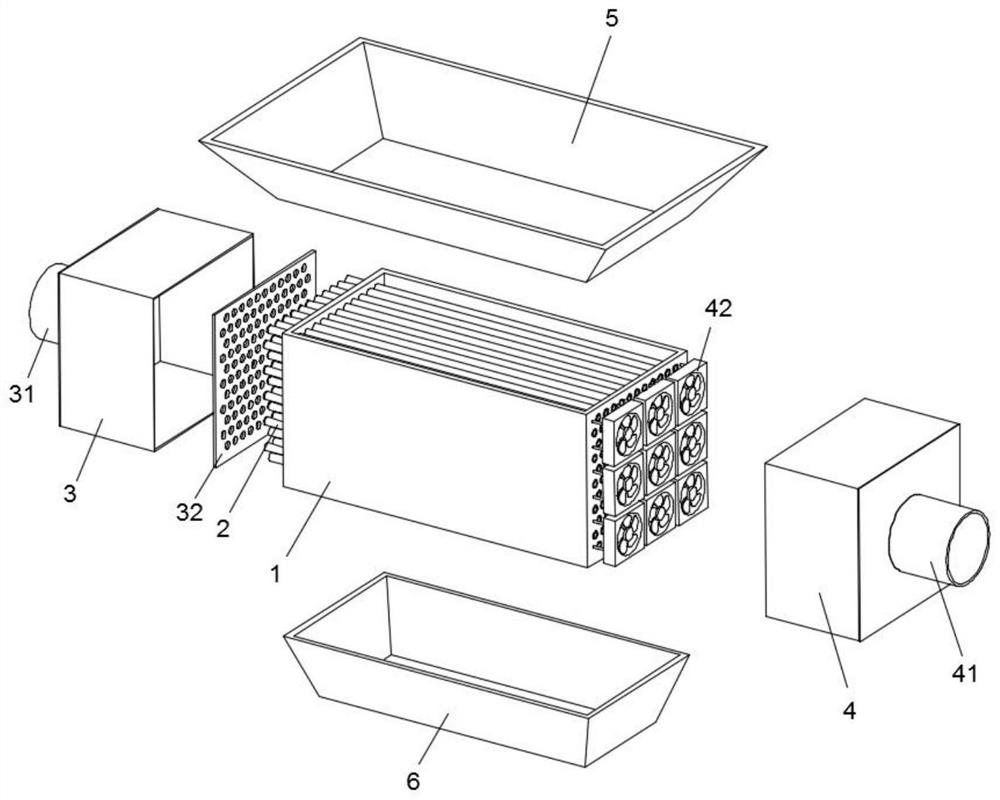 Drying device for granular materials with high elastic coefficient