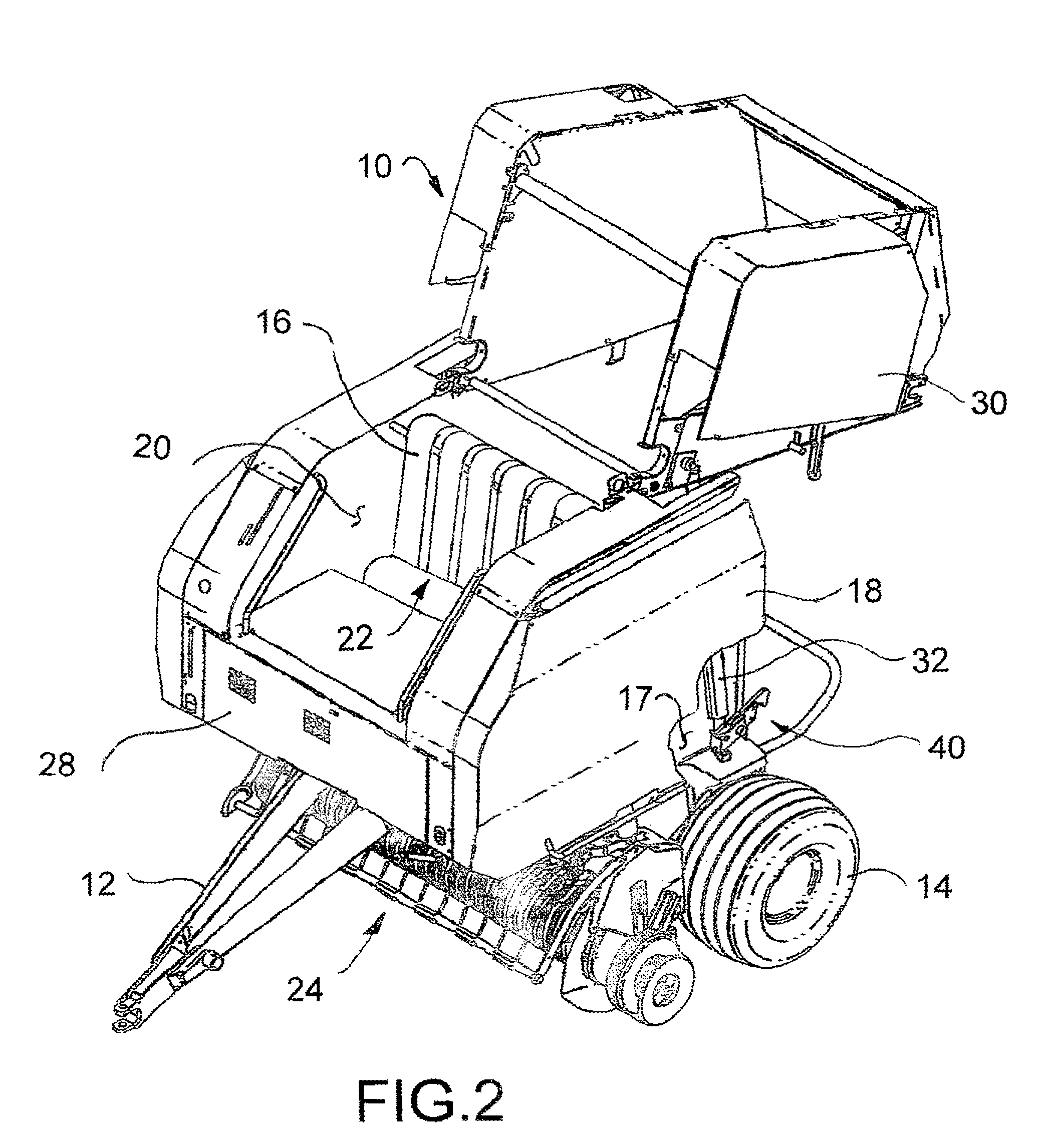 Adjustable tailgate latch for round baler