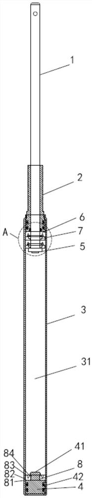 Telescopic rod and window opener