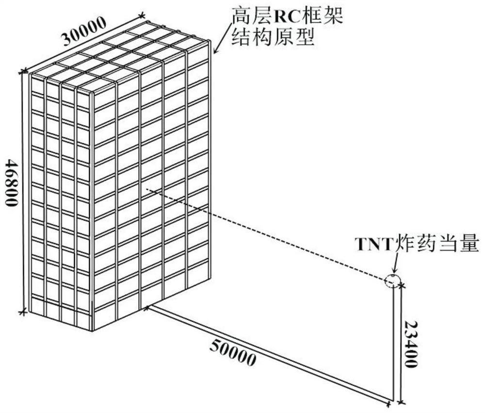 Reduced-scale model design method of high-rise RC frame structure