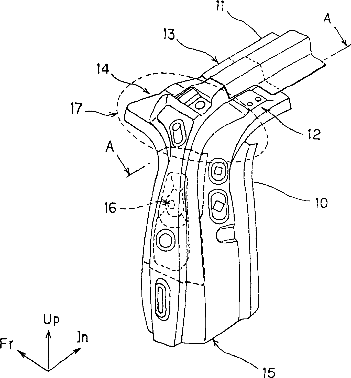 Rear body structure of vehicle