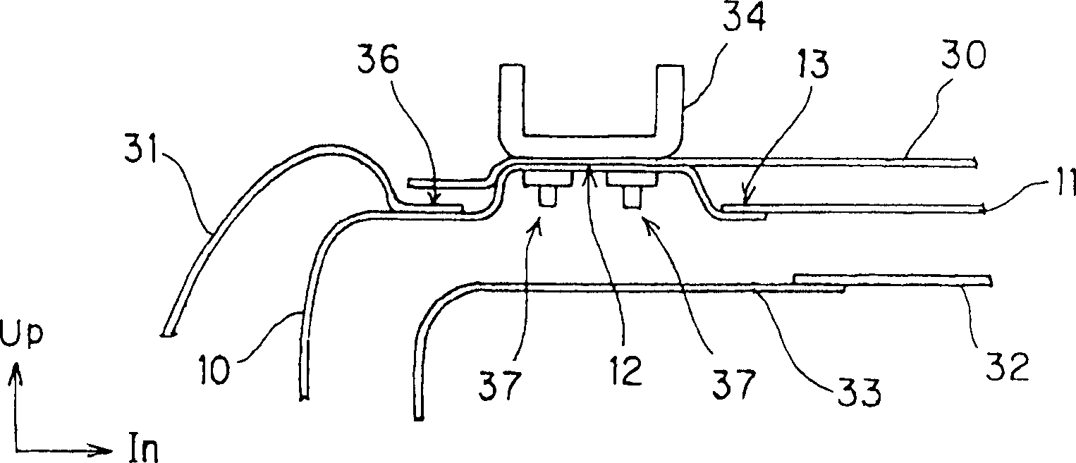 Rear body structure of vehicle