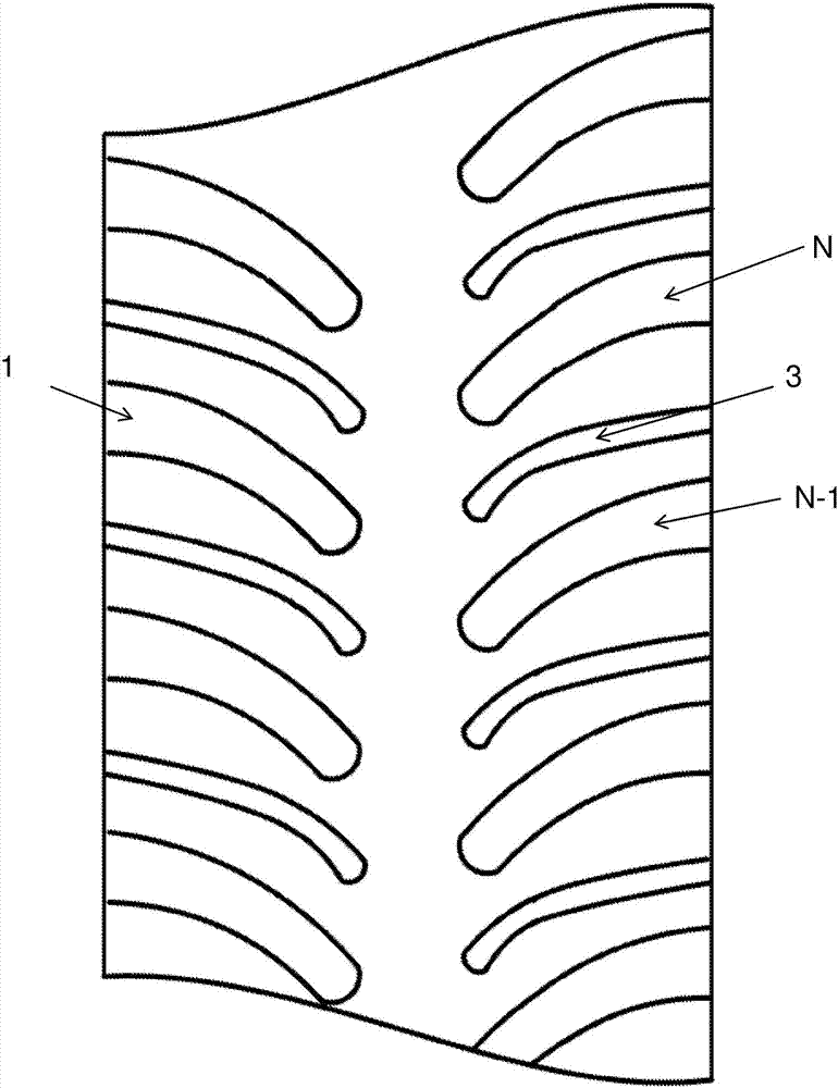 Tyre with improved wet grip in a part-worn state