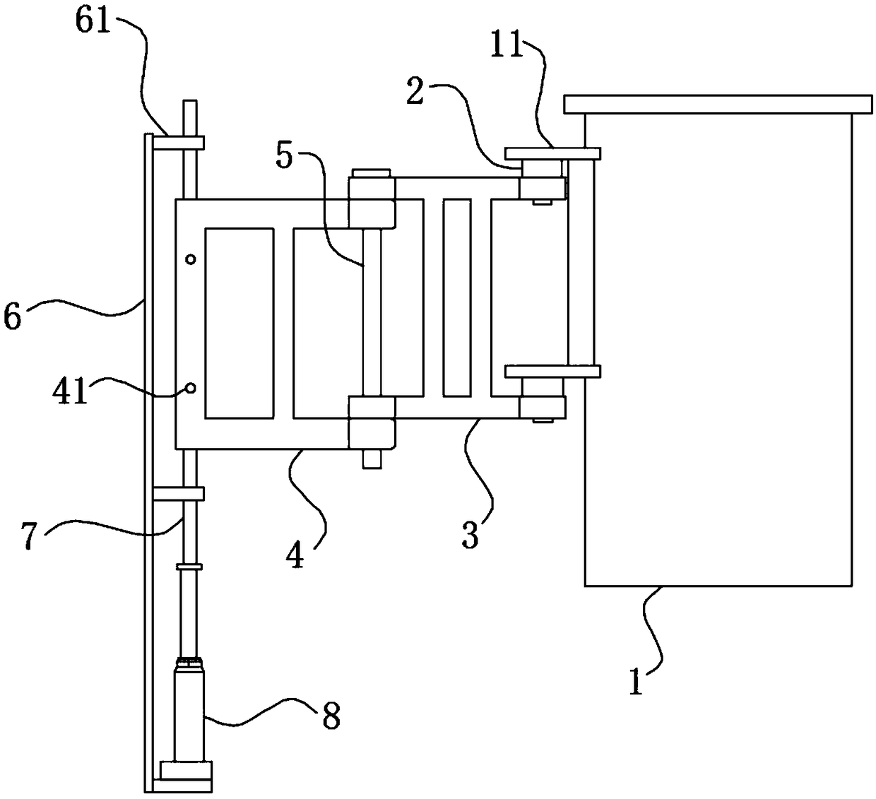 Semiconductor waste gas treatment equipment reaction cavity support