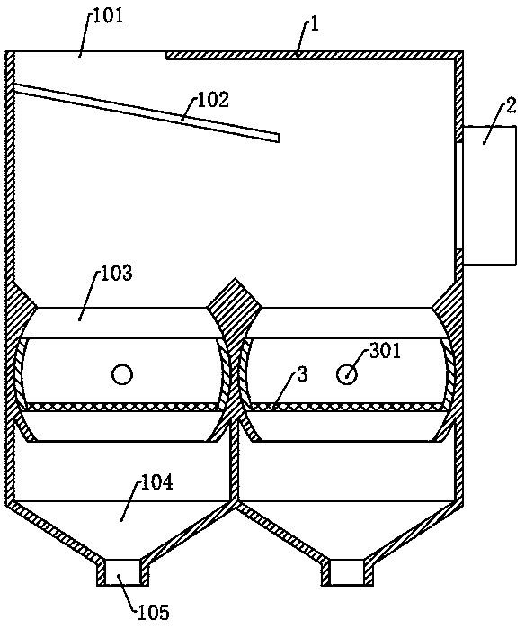 Embryo grain separating device for rice machining