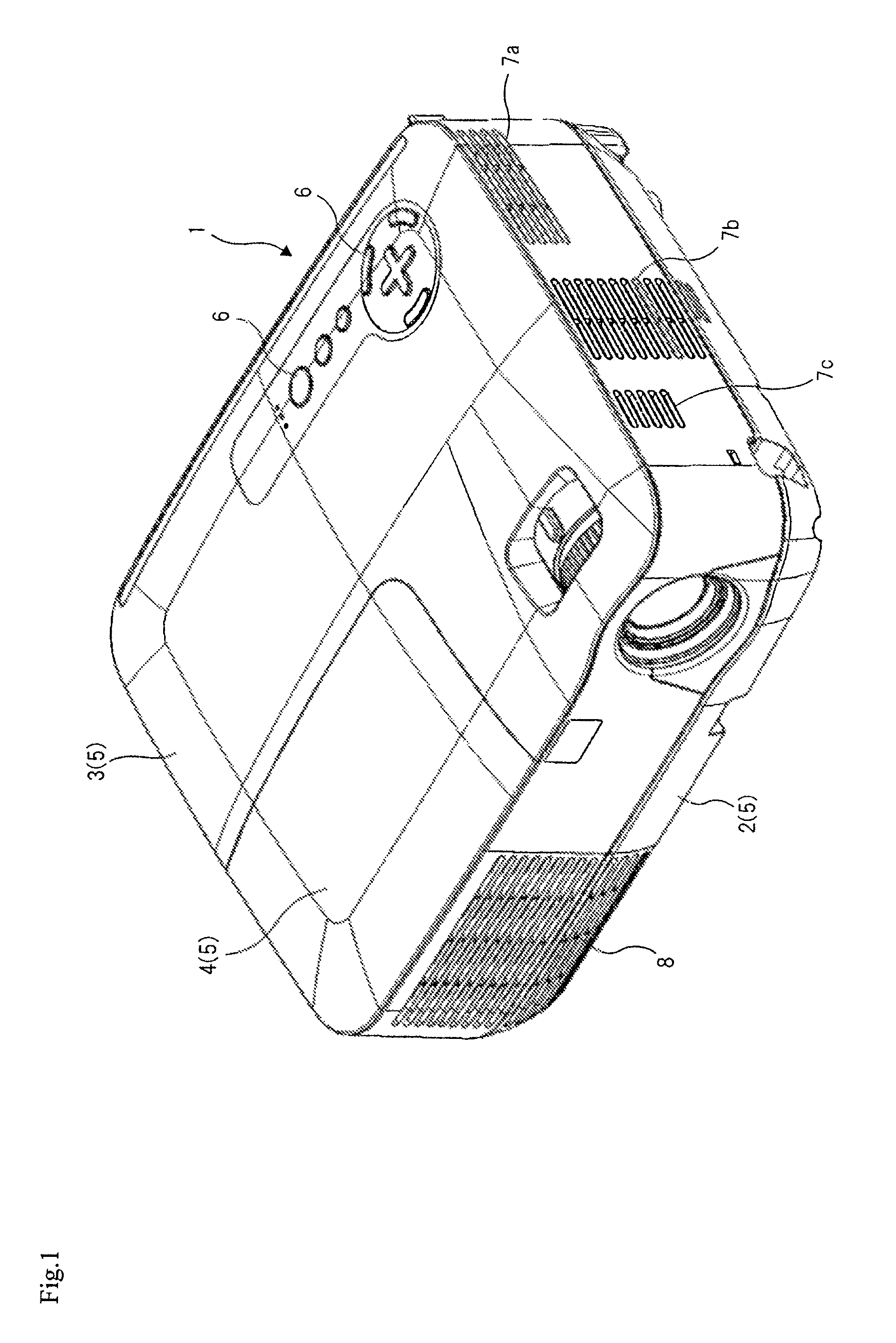 Projection display device comprising a light source