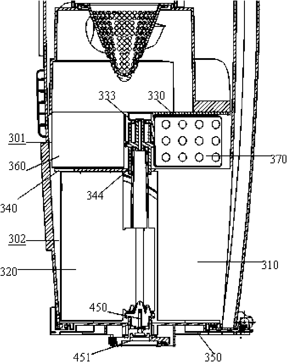 Dust barrel with double dust compressing function