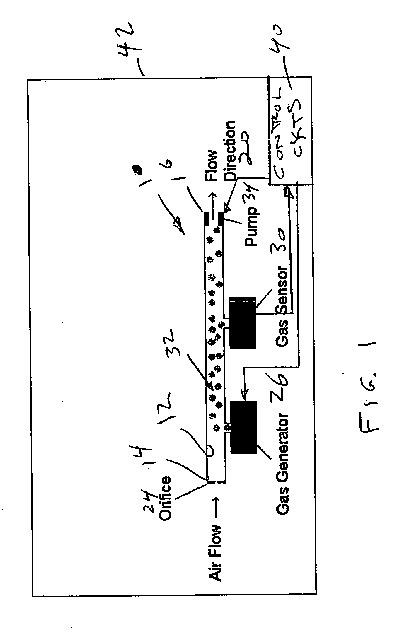 Self-calibrating gas detector and method