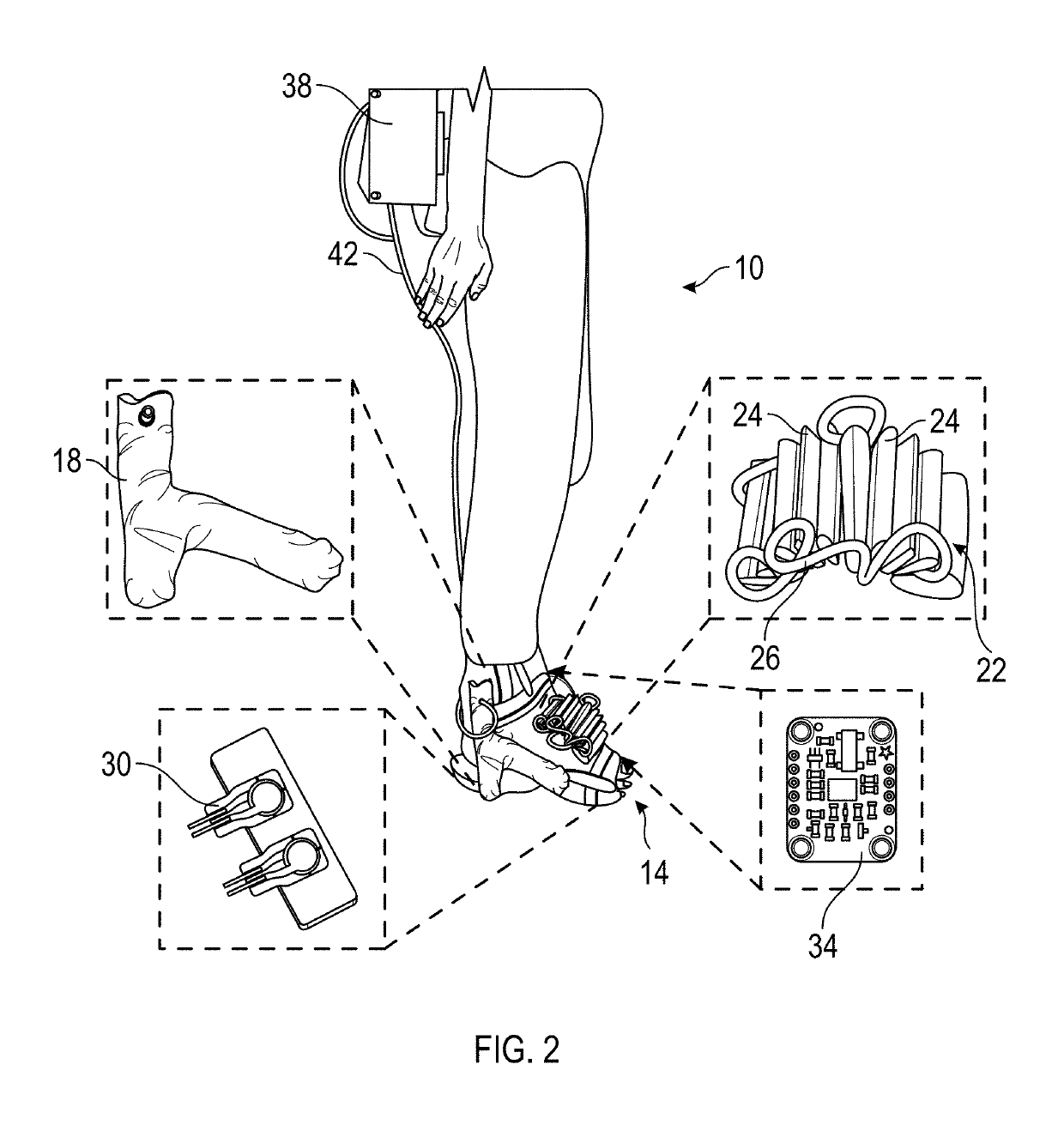 Soft dynamic ankle-foot orthosis exosuit for gait assistance with foot drop