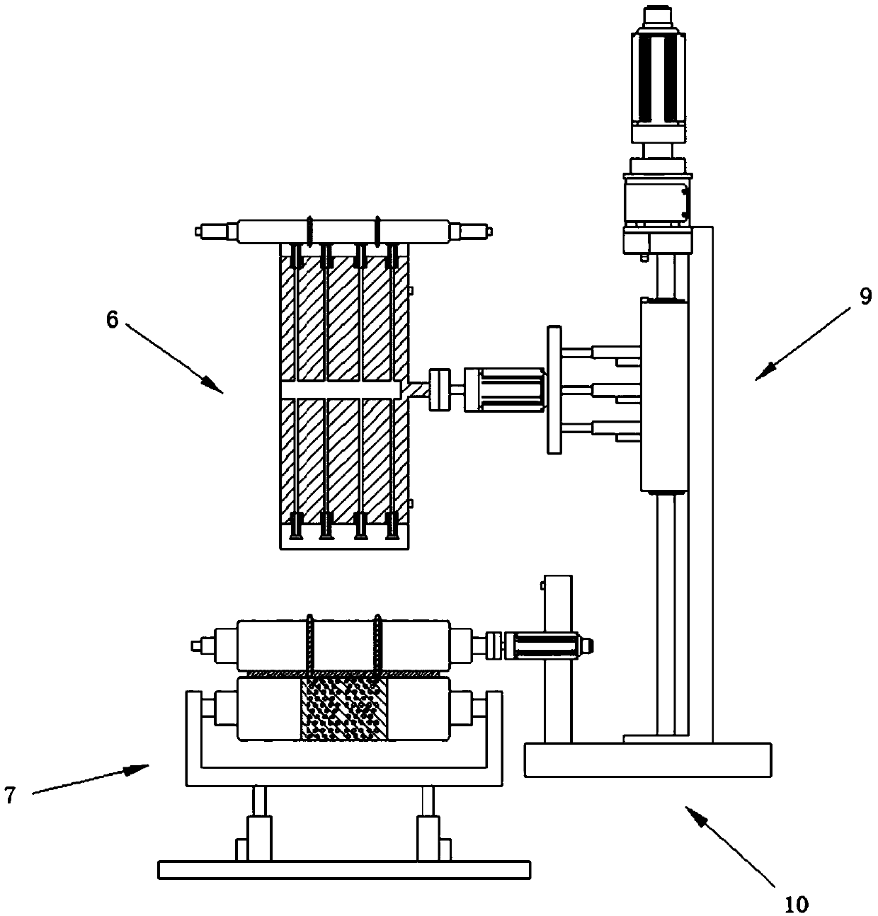 Disposable product production device with adjustable size