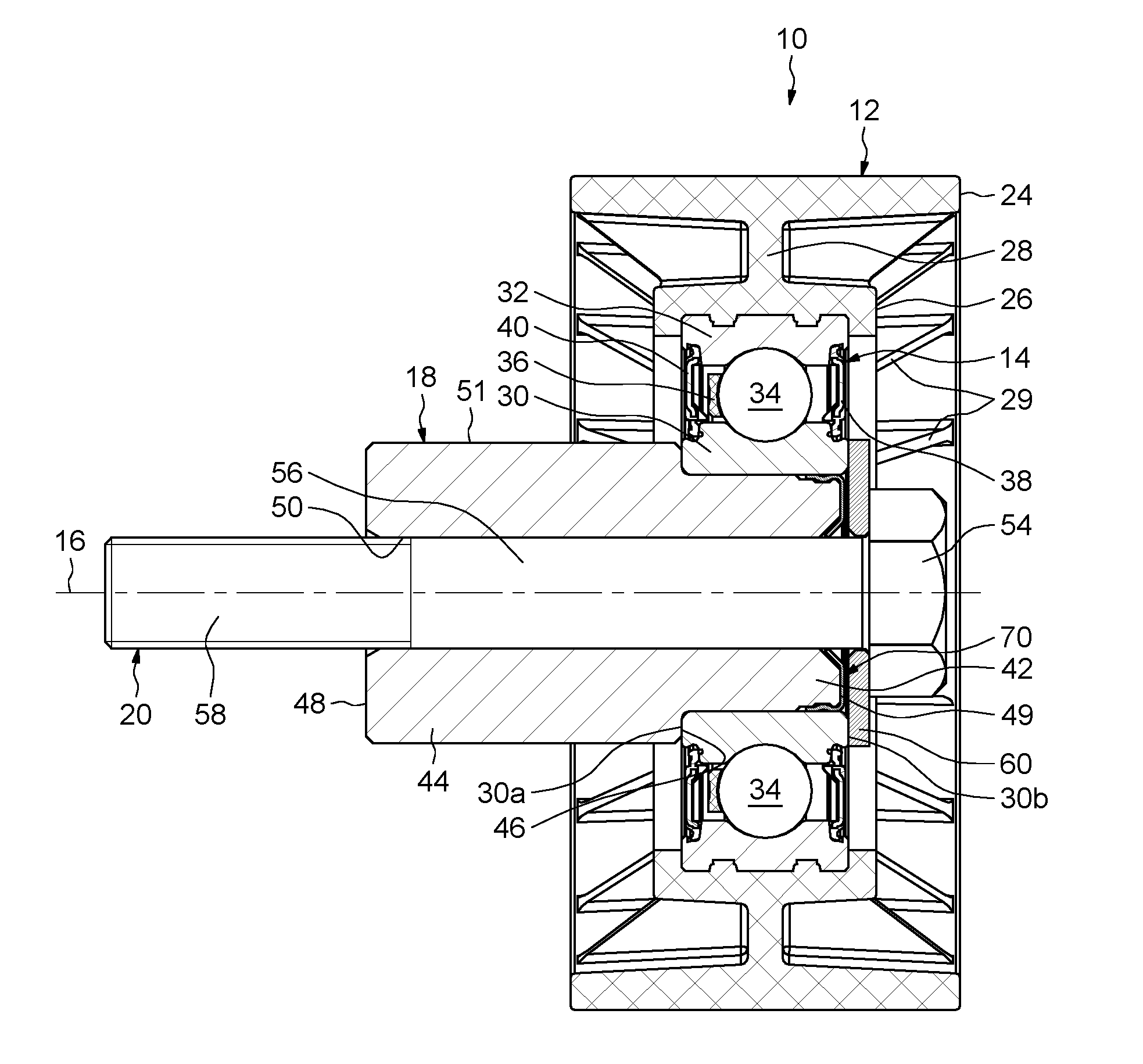 Pulley device for tensioner or idler