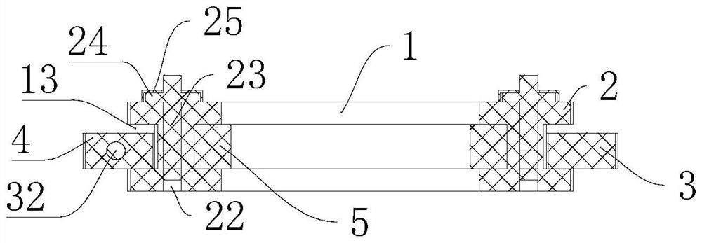 Connecting piece of pipeline heat tracing band and hydrostatic testing machine of pipe