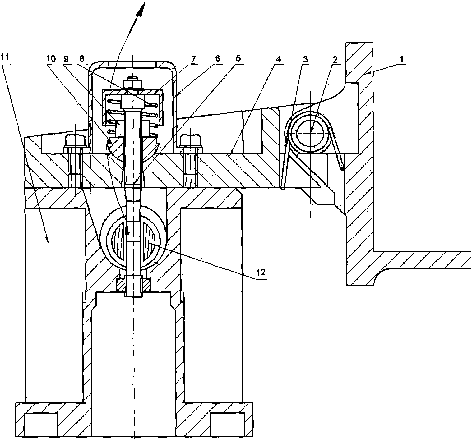 Turnover space-borne antenna locking releasing device