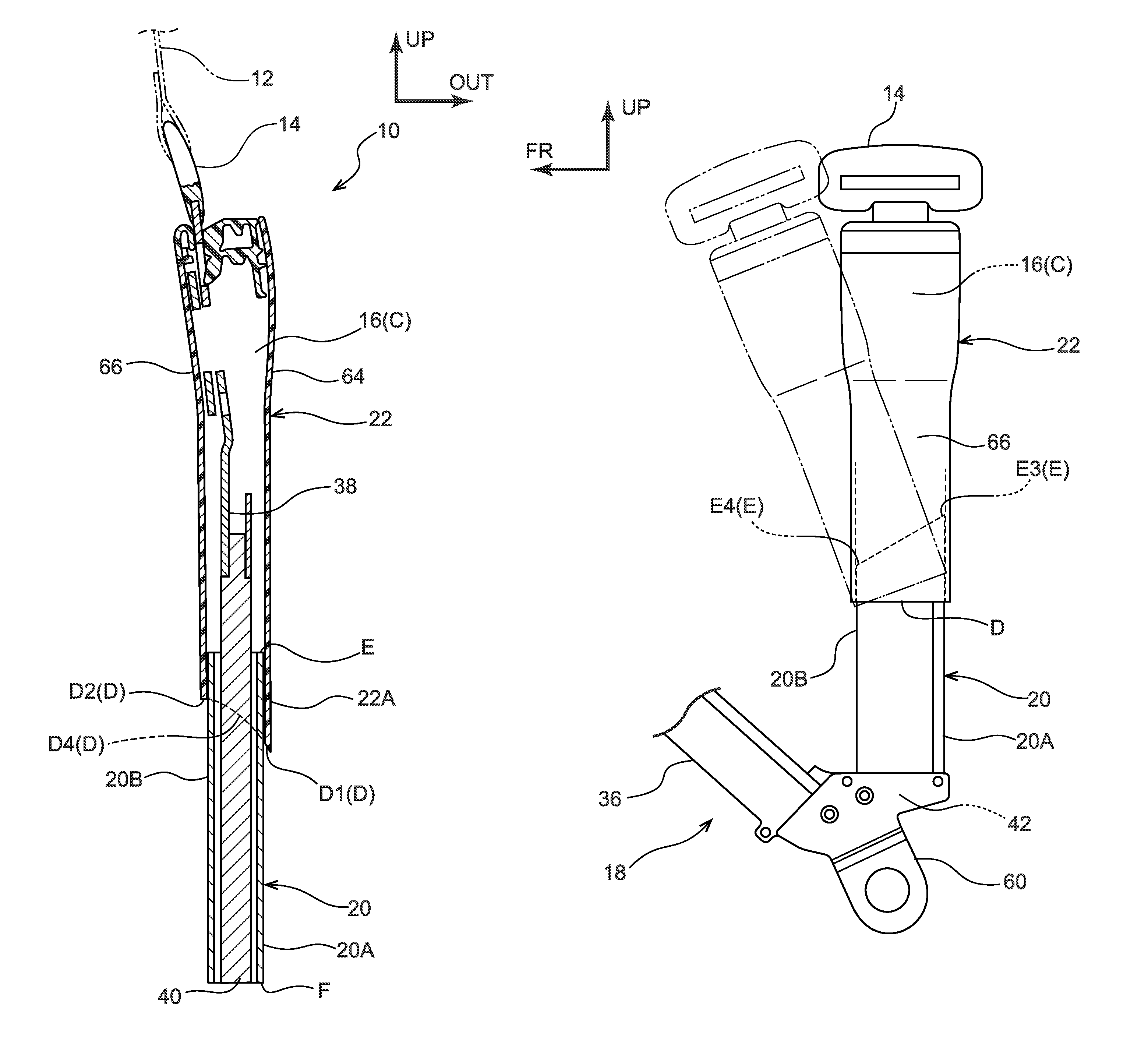 Lift-up buckle device