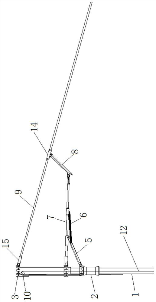 Straight rib type automatic opening and closing umbrella rib structure