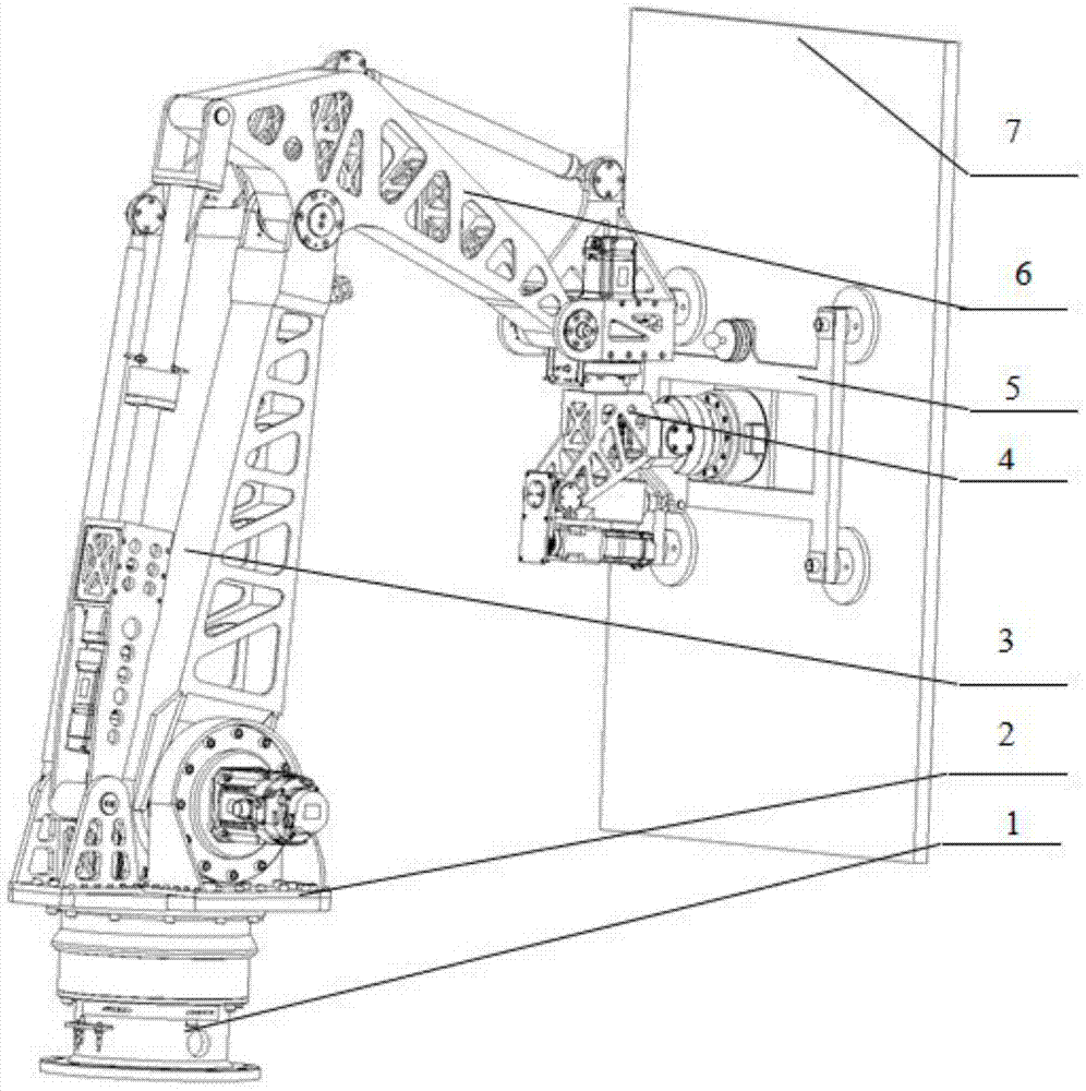 Robot for installing aerial curtain wall