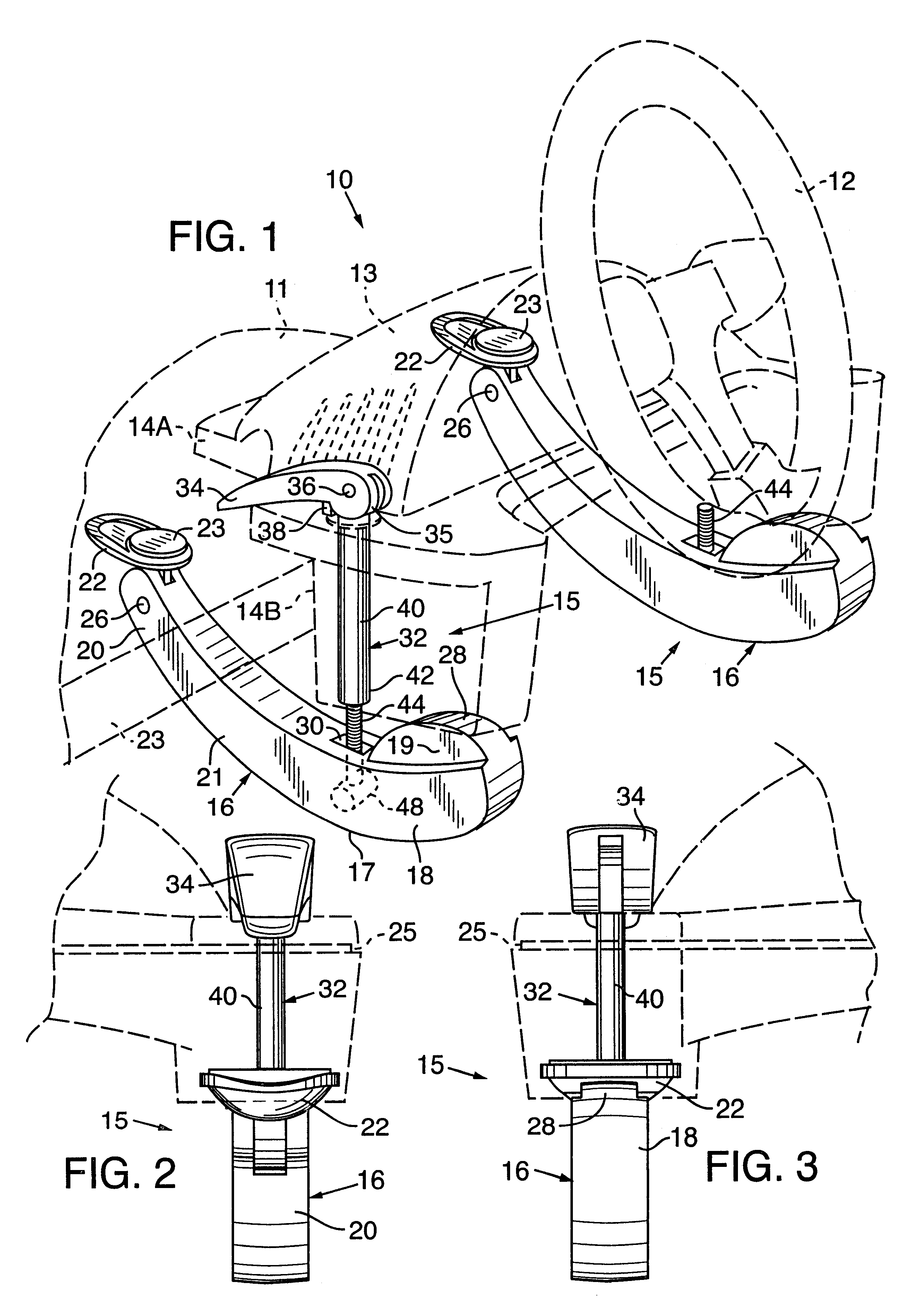 Controller for games or simulation programs with clamp for desktop mounting