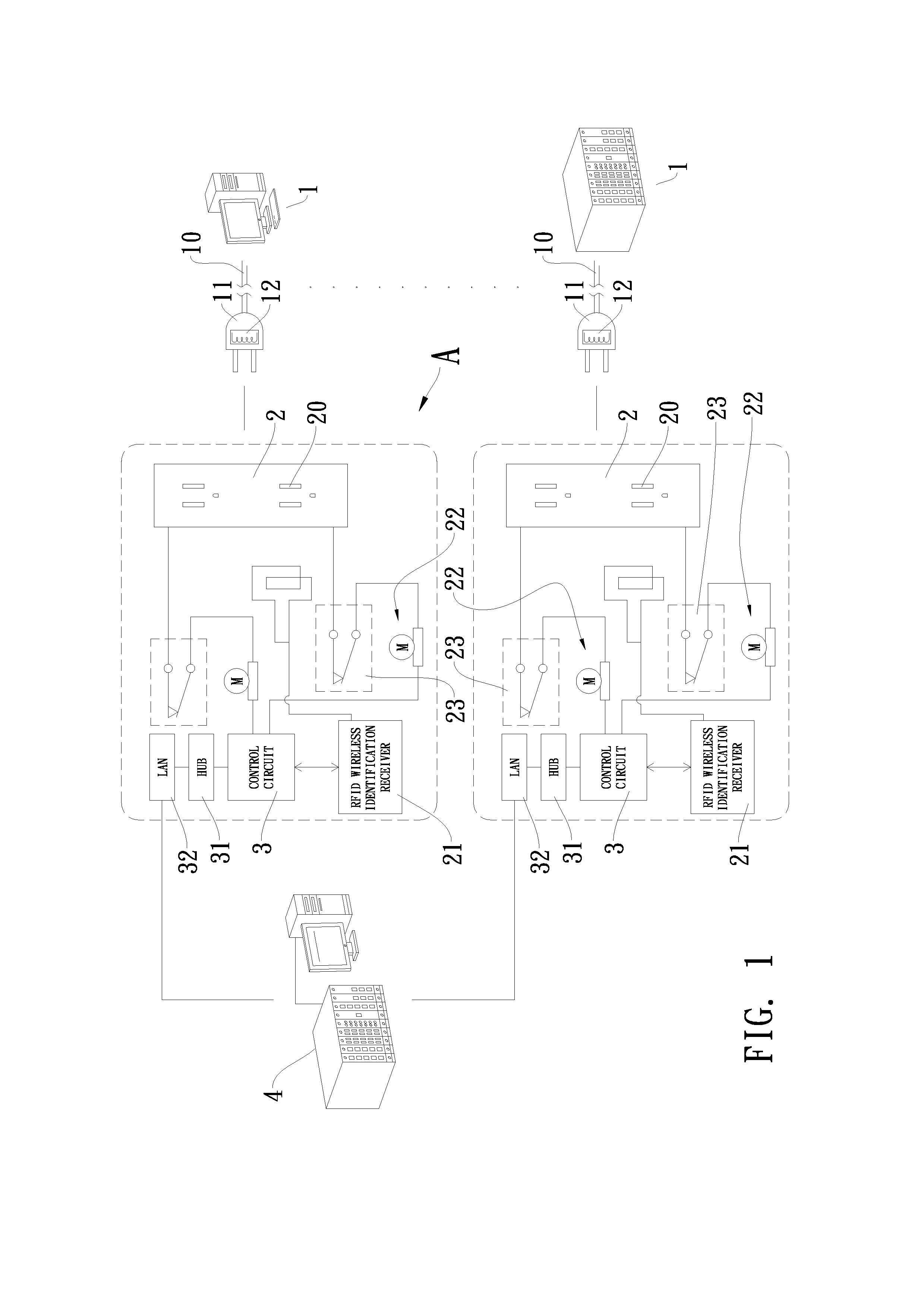 Intelligent power supply system and device having wireless identification