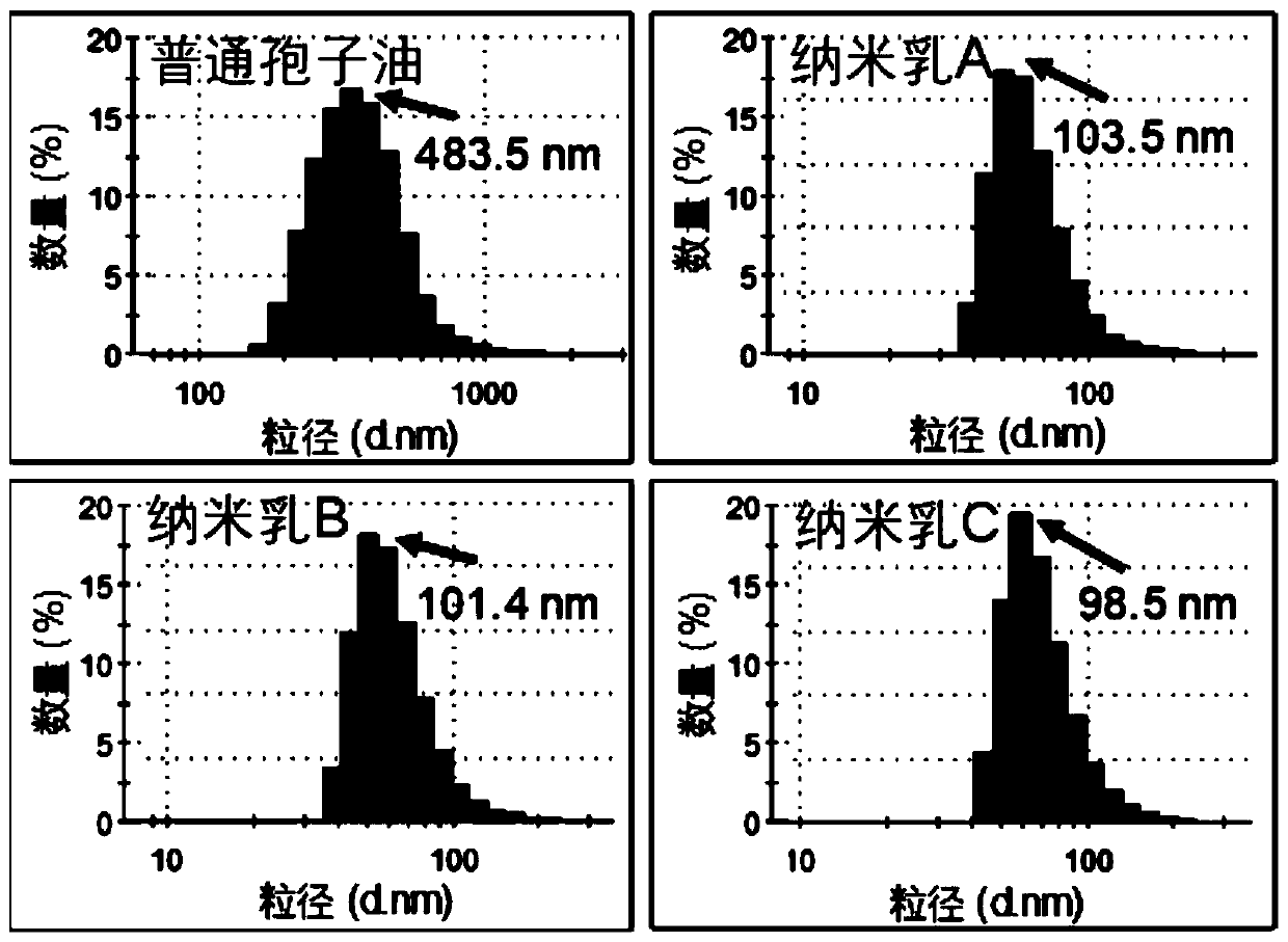 Ganoderma spore oil nanoemulsion and preparation method and application thereof