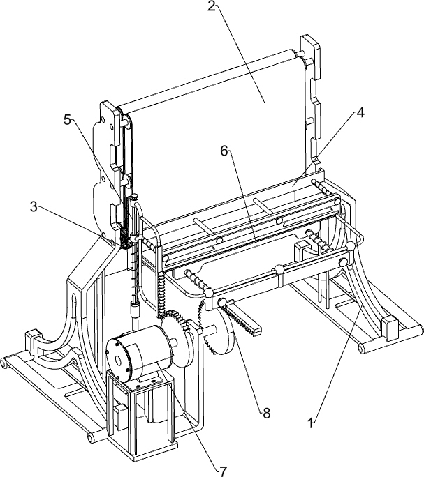 Curtain fabric cutting device for textile process