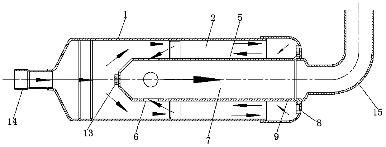 Gas-liquid separator and compressor