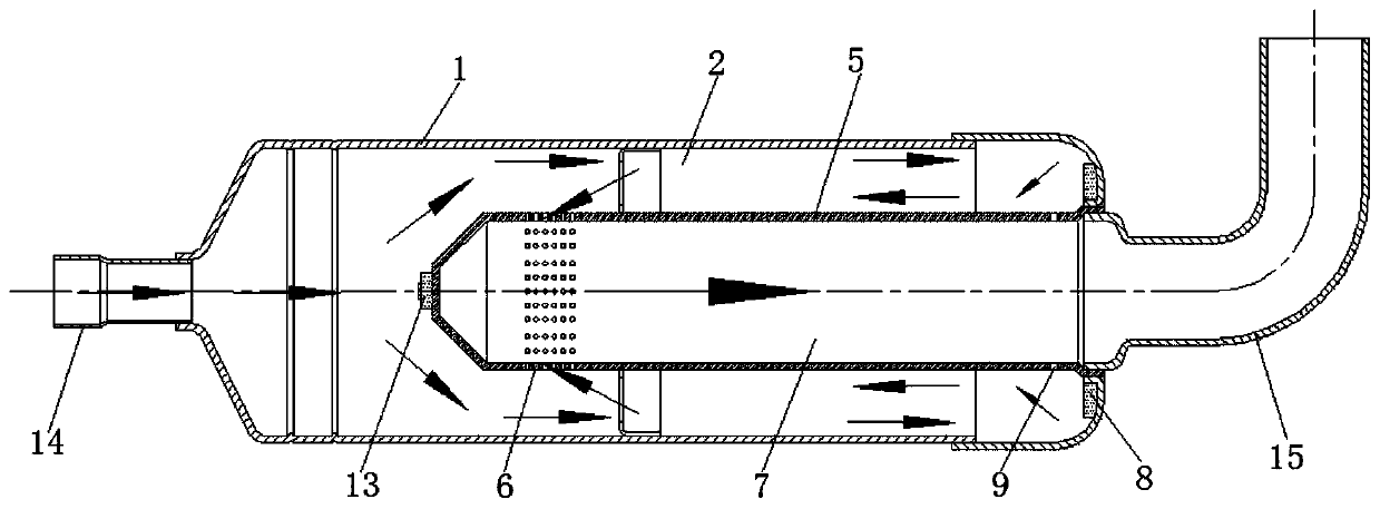 Gas-liquid separator and compressor