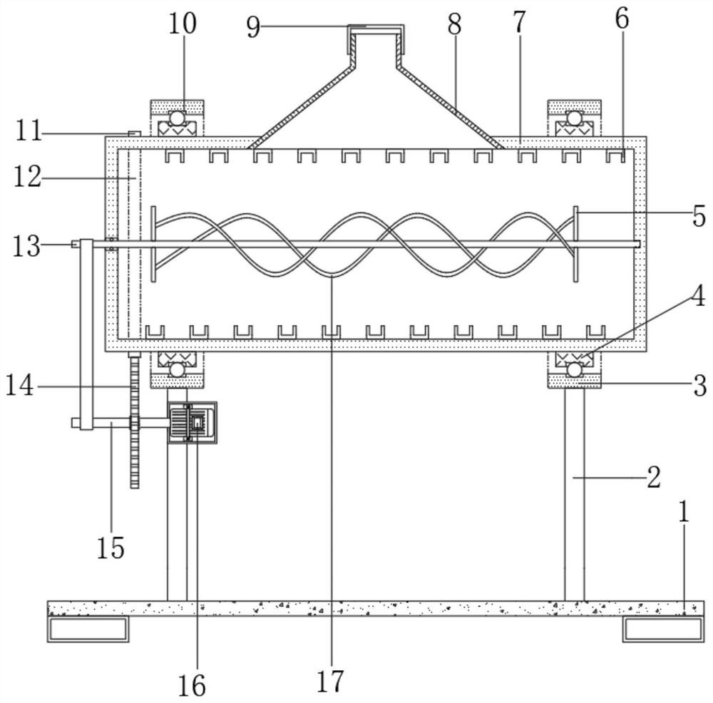 Bio-organic fertilizer raw material mixing device